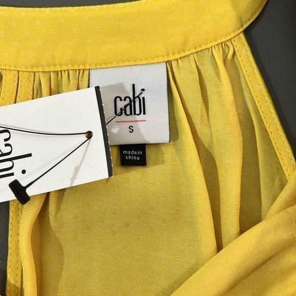 NWT CAbi  Sunshine Cami Blazing Yellow Blouse S - Picture 7 of 8